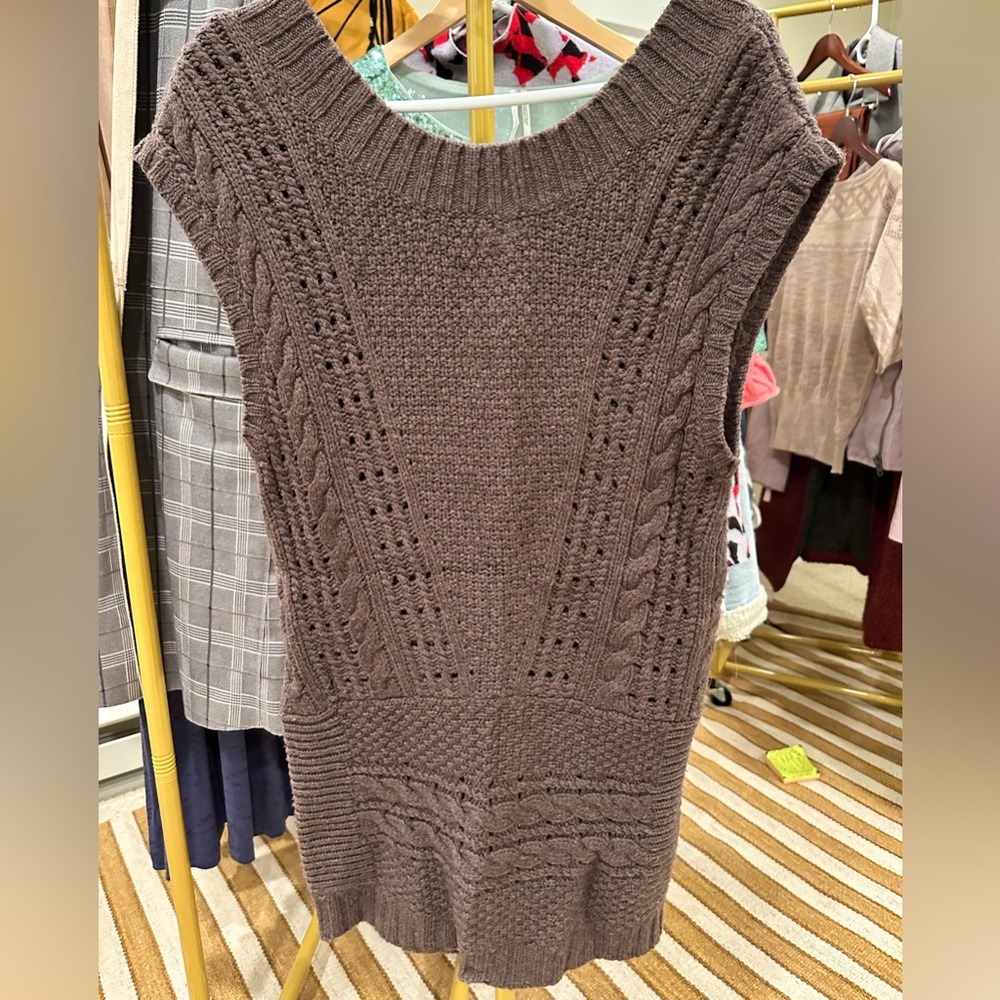 Free People brown sweater tunic